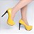 Sapato Meia Pata TORRICELLA Amarelo Verniz Salto 13cm - Imagem 7