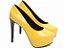 Sapato Meia Pata TORRICELLA Amarelo Verniz Salto 13cm - Imagem 1