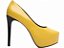 Sapato Meia Pata TORRICELLA Amarelo Verniz Salto 13cm - Imagem 3