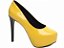 Sapato Meia Pata TORRICELLA Amarelo Verniz Salto 13cm - Imagem 4