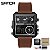 Relógio Masculino Quadrado Couro Goldegn Digital Led - Imagem 5