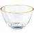 Saladeira de Vidro Reggio Filete Dourado 2,5 Litros 22x12cm RUVOLO - Imagem 2