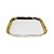 Bandeja de Porcelana Quadrada 15x15 cm Branca com Borda Dourada PRACAZA - Imagem 1