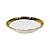 Bandeja de Porcelana Redonda 15x15 cm Branca com Borda Dourada PRACAZA - Imagem 1