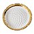 Bandeja de Porcelana Redonda 15x15 cm Branca com Borda Dourada PRACAZA - Imagem 2