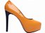 Sapato Meia Pata TORRICELLA Laranja Verniz Salto 13cm - Imagem 4