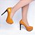 Sapato Meia Pata TORRICELLA Laranja Verniz Salto 13cm - Imagem 5