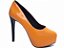 Sapato Meia Pata TORRICELLA Laranja Verniz Salto 13cm - Imagem 3