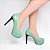 Sapato Meia Pata TORRICELLA Verde Verniz Salto 13cm - Imagem 5
