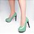 Sapato Meia Pata TORRICELLA Verde Verniz Salto 13cm - Imagem 7