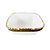 Bowl de Porcelana Quadrado 13x06 cm Branco com Borda Dourada PRACAZA - Imagem 1