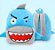 Mochila Infantil Escolar Estampada Personagens com Bolsos - Tubarão - Imagem 1