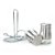 Porta Condimentos de Inox Luxo com Suporte 03 Peças UNY GIFT - Imagem 3