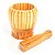 Pilão de Bambu Madeira com Socador Reforçado Cozinha Culinária Tempero - Imagem 2