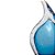 Murano gota shine aqua marine 15x24 cm Cristais Labone - Imagem 2
