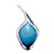 Murano gota shine aqua marine 15x24 cm Cristais Labone - Imagem 1