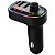 Carregador Transmissor FM Quanta Essentials com Bluetooth e Iluminação RGB Preto - Imagem 1