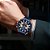 Relógio Masculino CURREN Sport Banda Aço Inoxidável Pulseira Pulso Grande Quartzo Dial Ponteiros Luminosos - Imagem 3