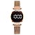 Relógio Feminino Digital de Luxo de Quartzo de Aço Inoxidável Rosa Gold - Imagem 2