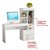 Mesa Office para Escritório 1,30m 02 Gavetas Branco e Rosa NOTÁVEL - Imagem 5
