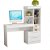 Mesa Office para Escritório 1,30m 02 Gavetas Branco e Rosa NOTÁVEL - Imagem 3