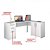 Mesa Office Para Escritório 02 Gavetas 03 Portas Branco NOTÁVEL - Imagem 2
