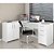 Mesa Office Para Escritório 02 Gavetas 03 Portas Branco NOTÁVEL - Imagem 3