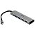 Hub USB HYE HU53 com 03 Portas USB 3.0 / HDMI e USB-C Cinza - Imagem 1