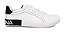 Tênis Masculino Dolce Gabanna Portofino Branco Costura Vermelha Pepa Preta - Imagem 2