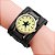 Relógio Retro Punk Rock Estilo Estrela Padrão Grande Pulseira de Couro Manguito - Imagem 3