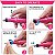 Máquina com kit Pedicure Profissional para lixa de Unhas com Broca Elétrica Portátil Esmalte Rosa - Imagem 6