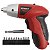 Parafusadeira Mondial FPF-05 200 rpm Recarregável Bivolt com Prolongador Preta com Vermelha - Imagem 1