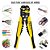 Ferramenta Manual para Descascar Fios Elétricos Strippers Crimping Terminal 0.2-6.0 mm Multifunction Amarela - Imagem 3
