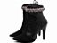 Bota Feminina TORRICELLA Preto Bico Fino Pulseira e Glitter - Imagem 7