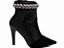 Bota Feminina TORRICELLA Preto Bico Fino Pulseira e Glitter - Imagem 6