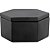 Potiche em Cimento Hexagono 06cm Preto MART - Imagem 2