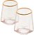 Conjunto de Copos de Cristal ROJEMAC com Borda 550ml 02 Peças Dourado - Imagem 1