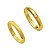 Aliança de Ouro 18k 750 Largura 3.20mm Altura 1.50mm com Aliança de Ouro 18k 750 com 1 Brilhantes de 2.25 Pontos Largura 3.20mm Altura 1.50mm - Imagem 1