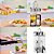 Kit Galheteiro de Vidro com 04 Peças 02 Porta Temperos 02 Porta Condimentos e 01 Suporte - Imagem 3