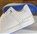 Tênis Masculino BALMAIN Branco com Azul em Couro - Imagem 2