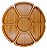 Petisqueira de Bambu Flor com 07 Divisórias 24cm DOLCE HOME - Imagem 1