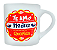 Caneca de Cerâmica Te Amo Mãe Querida 180ml CERÂMICA REGINA - Imagem 1