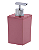 Porta Sabonete Líquido Quadratta Rosé 16cm PARAMOUNT - Imagem 1