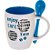 Caneca de Cerâmica Enjoy com Colher 325 ml MABRUK 02 Unidades - Imagem 1