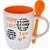 Caneca de Cerâmica Enjoy com Colher 325 ml MABRUK 02 Unidades - Imagem 4