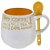 Caneca de Cerâmica Happy com Colher 325 ml MABRUK 02 Unidades - Imagem 2