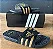 Chinelo Unissex Slide ADIDAS Preto com Dourado Adissage - Imagem 2
