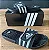 Chinelo Masculino Slide ADIDAS Preto com Branco Adissage - Imagem 2