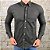 Camisa Masculina TH Manga Longa Cinza Escuro - Imagem 1