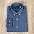 Camisa Masculina RL Manga Longa Azul Egípcio Micro Xadrez - Imagem 3